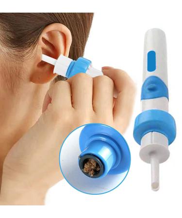 Earwax Removal Kit, Ear Cleaner, Portable Automatic Electric Vacuum Ear Wax, Safe and Comfortable Ear Vacuum Cleaner Easy Earwax Remover Soft Prevent Ear-Pick Clean Tools Set for Adults and Kids One Size