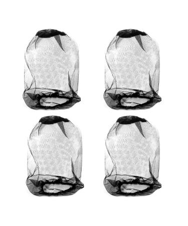 4PCS Midge Head Net Nylon Mosquito Head Protecting Net Fine Mesh Insect Netting for Outdoor Hiking Camping Climbing and Walking (Black)