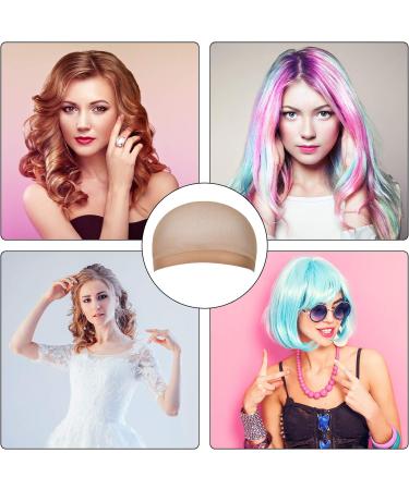 URAQT Nude Wig Caps 4 Pcs - Stretchy Nylon Stocking Cap for Women & Men, Breathable & Ultra Thin Wig Net Cap for Long & Short Hair - Beige - Buy Online on GoSupps.com