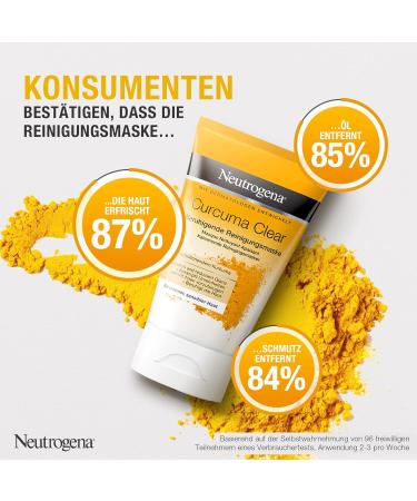 Neutrogena Curcuma Clear Soothing Cleaning Mask 50ml - Turmeric Facial Care for Sensitive Skin Hydrating Gel Mask for Clear Skin - Buy Online on GoSupps.com