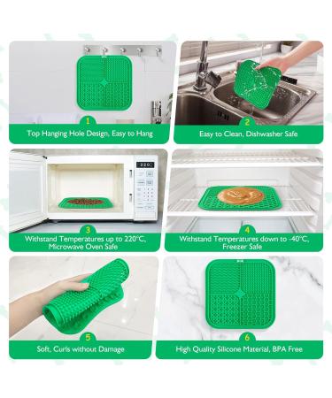 JOPHEK Dogs Lick Mat - 2 Pack BPA Free Slow Feeder for Dogs & Cats | 4 Shapes for Bathing & Training (Yellow + Green) - Buy Online on GoSupps.com