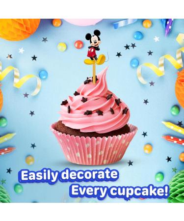 24x Mickey Mouse Cupcake Toppers Strong Picks Happy Birthday D cor Cupcake Decorations for Kids Birthdays - Buy Online on GoSupps.com