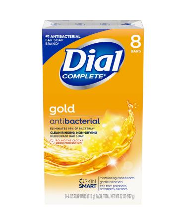 Dial Antibacterial Bar Soap  Gold  4 Ounce - 8 Bars