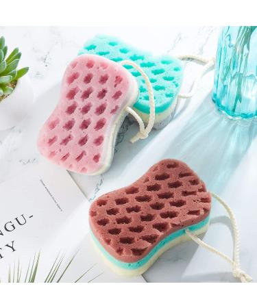 8-Piece Natural Fiber Bath Sponge Set for Gentle Exfoliation and Soothing Body Cleaning - Ideal for Women, Men, and Kids - Buy Online on GoSupps.com