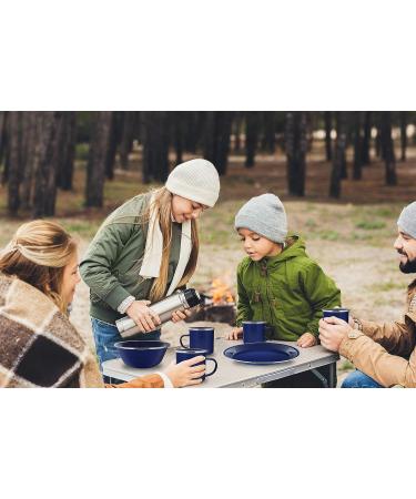 Set of 4 Enamel Camping Plates - Ideal for Camping, Hiking, and Picnics - Buy Online on GoSupps.com