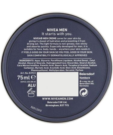 NIVEA Men Creme Viso/Man/Body Men's Moisturizing Cream Pack of 5 - Buy Online on GoSupps.com