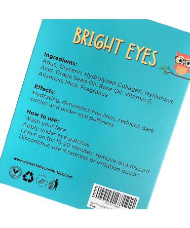 Bright Eyes Collagen & Hyaluronic Acid Under Eye Hydrogel Patches - Reduce Dark Circles Puffiness & Crows Feet | Shop Internationally - Buy Online on GoSupps.com