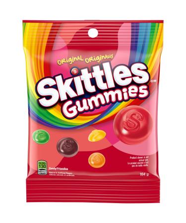 SKITTLES Original Gummy Candy Bag 164g (12 Packs) Original Gummies Peg Bag