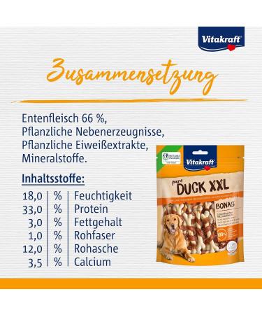 Vita Power Duck Meat Strips XXL - Healthy Dog Snack with Lean Duck Meat | Sugar & Grain Free - 8x200g Pack - Buy Online on GoSupps.com