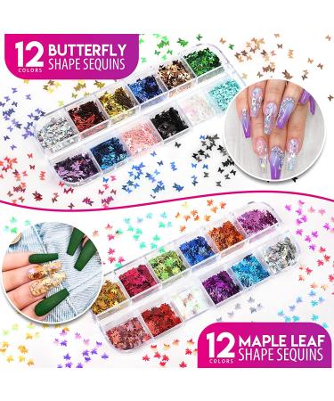 Teenitor Nail Rhinestone Kit with Glue - Crystal AB, Flatback, Clear, Black Rhinestones, Nail Foil Flakes, Sequins for Nail Art - Buy Online on GoSupps.com