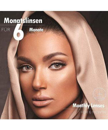 Anesthesia Colored Contact Lenses - Addict Oro (-2.50 Dioptria) | Monthly Wear in Beige & Honey-Brown for Dark Eyes | Natural Look & Strong Coverage - Buy Online on GoSupps.com