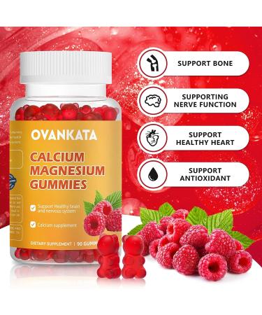 OVANKATA Calcium Magnesium Gummies 300mg | High Absorption | Bone & Muscle Support | Vegan | 60 Gummies - Buy Online on GoSupps.com