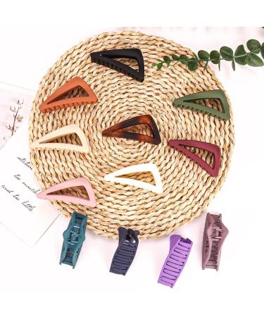 12 Pack Medium Hair Claw Clips for Women - Matte Color French Claw Clips - Non-slip Strong Hold Hair Clamps - 3.3 Triangle Jaw Clips - Ideal for Thin and Thick Hair - Buy Online on GoSupps.com