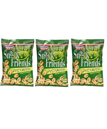 Italian Gourmet E.R. Cameo Snack Friends Pistachios 120g + Gourmet Italian Polpa 400g (Pack of 3)