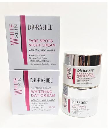 Dr Rashel Fade Dark Spots Day & Night Cream Bundle with Arbutin & Niacinamide - 1.76 oz Jars - Buy Online on GoSupps.com