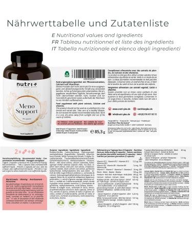 Menopause Capsules Supplement - Meno Support Complex with Vitamin B6 Red Clover Extract & Yam Root - 90 Count - Buy Online on GoSupps.com