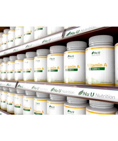 Vitamin A 8000 IU Softgels - 400 Count - High Strength Retinol Supplement for Skin & Vision - 13 Month Supply - Buy Online on GoSupps.com