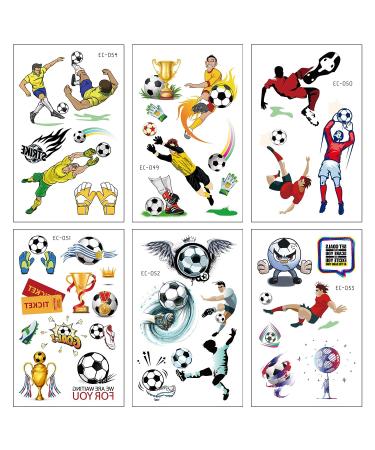 Konsait Football Soccer Ball Temporary Tattoos - 142PCS for Kids Birthday Party Favors - Buy Online on GoSupps.com