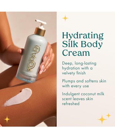 Kopari Hydrating Silk Body Cream with Hyaluronic & Polyglutamic Acids Long Lasting Moisturizer for Dry Skin Lightweight & Silky Texture Sweet Coconut Milk Scent 6.7 oz - Buy Online on GoSupps.com