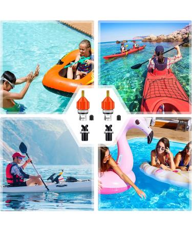 Inflatable Boat SUP Pump Adaptor Set - 4 Pcs Air Valve Adapter Kit for Conventional & Foot Pump | Compressor Connector for Paddle Board, Kayak, Stand Up Paddleboard - Buy Online on GoSupps.com