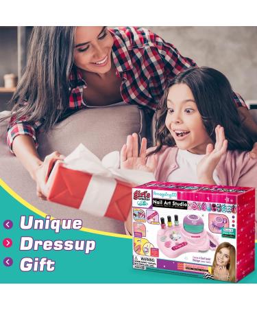Amagoing Nail Polish Kit for Girls 6-12 | Kids Nail Art Salon Set with Nail Dryer & Glitter Polish | Perfect Birthday Gift & Spa Party Favor - Buy Online on GoSupps.com
