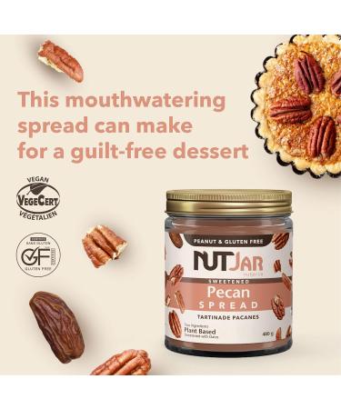 NutJar Premium Pecan Spread 480 g No Artificial Colours or Preservatives Vegan Gluten Free Keto Friendly Made in Canada 480 g (Pack of 1) - Buy Online on GoSupps.com