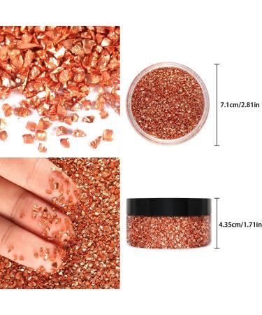 Ceya 5.3oz/150g Crushed Bronze Metallic Glass Chips for Nail Art & Crafts - Buy Online on GoSupps.com