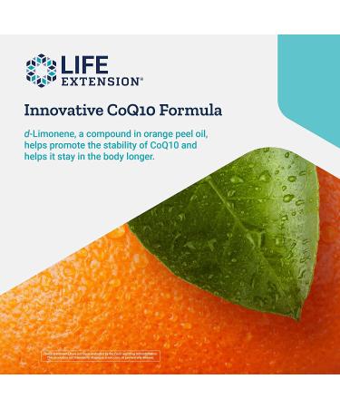 Life Extension Super-Absorbable CoQ10 50mg with d-Limonene - 60 Softgels for Optimal Heart Health - Buy Online on GoSupps.com