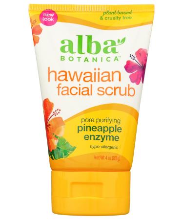 Alba Botanica Hawaiian Pineapple Enzyme Facial Scrub 4 oz