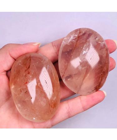 QPYD Natural Pink Healing Crystal Carvings - Polished Massage Stones for Home Art & Perfect Gifts (Set of 2) - Buy Online on GoSupps.com