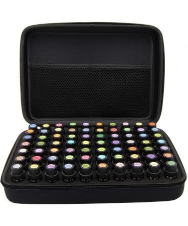 Oak Savanna Hard Shell Carrier Bag for 70 Essential Oil Bottles - Storage for 5ml 10ml 15ml - Compatible with DOTERRA & Young Living - Black - Buy Online on GoSupps.com