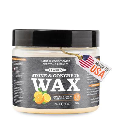 Natural Stone Wax by CLARKs  Seal and Protect Soapstone, Slate, and Concrete with Carnauba and Beeswax, Use on Kitchen and Bath Countertops, Enriched with Lemon and Orange Extract, 6oz 6 OZ - Buy Online on GoSupps.com
