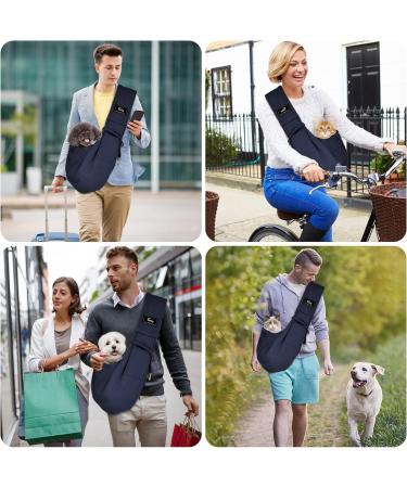 CUBY Reversible Puppy Dog Sling Carrier for Small Medium Dogs - Dark Blue01 - Buy Online on GoSupps.com