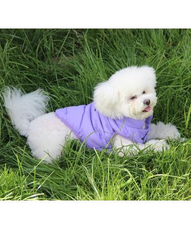 Joydaog 2-Layer Fleece Dog Jacket - Warm Winter Puppy Vest Windproof Size 3XL - Purple - Buy Online on GoSupps.com