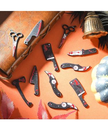 DanLingJewelry 12Pcs 6 Styles Fake Knife Scissor Axe Charms Halloween Tool Charms for DIY Jewelry Making Crafting 12pcs - bloody tool - 6 styles - Buy Online on GoSupps.com