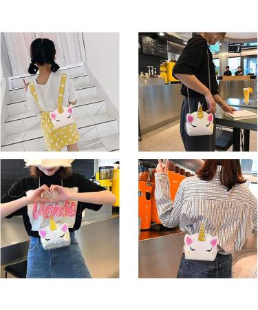 Shop Unique White Unicorn Shoulder Bag for Girls - Perfect for Cosmetics & Mini Essentials - Buy Online on GoSupps.com