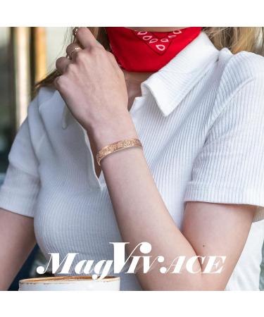 EnerCoppeX Copper Magnetic Bracelet for Women - Detox Jewelry with 3500 Gauss Magnet (CPB-2049) - Buy Online on GoSupps.com