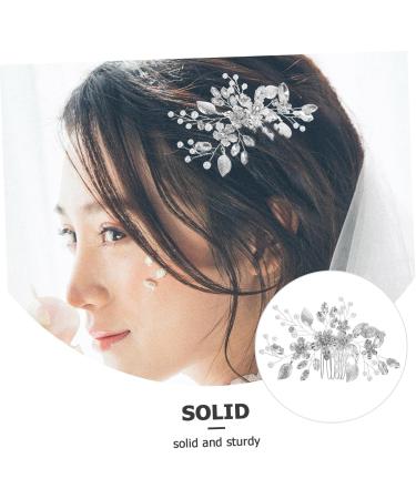 Ipetboom Bridal Hair Comb Clip Hair Accessories Tiara Rhinestone Hair Comb Hair Side Comb Flower Hair Comb Rhinestone Hair Decoration Zinc Alloy Iron Sheets Bride Wedding - Buy Online on GoSupps.com