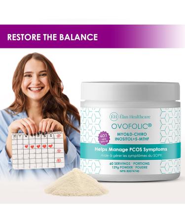 Ovofolic PCOS Supplement for Women - Boost Fertility Hormonal Balance and PCOS Support - Myo-Inositol D-Chiro Inositol Active Folate - High Potency PCOS Supplements (60 Servings 129g Jar) 129 g (Pack of 1) - Buy Online on GoSupps.com