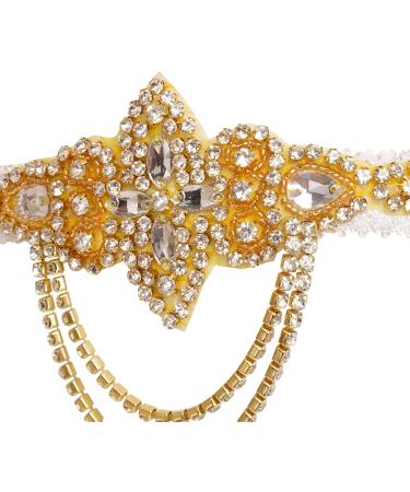 Ro Rox 1920s Ida Jeweled Headbands for Women Roaring 20s Crystal Headband for Vintage Parties Prom Weddings Everyday Life Boho Flapper Head Jewelry for Women Gold - Buy Online on GoSupps.com