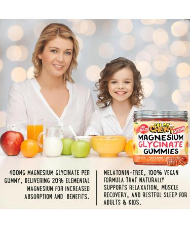 OH MY CHEWY Magnesium Gummies Bundle 2 Bottles (60 Each) Peach Mango & Coconut Pistachio - Buy Online on GoSupps.com