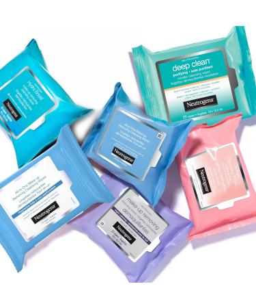 Neutrogena Makeup Removing Cleansing Wipes Night Calming - 19 x 18.5 cm - Pack of 2 - 25 Count - Buy Online on GoSupps.com