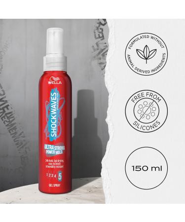 Wella Shockwaves Ultra Strong Rock and Hold Hair Gel Spray - 150 ml - Buy Online on GoSupps.com
