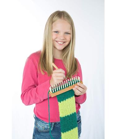 Authentic Knitting Board Scarf Kit - Lime Green Yarn KK6420 - Buy Online on GoSupps.com