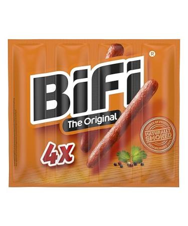 Buy BIFI Original Salami Sticks - 16-Pack (64 x 18.5g) - Air-Dried Sausage Snack for On-the-Go Office & Sports - Flavorful Pepper Coriander & Garlic! - Buy Online on GoSupps.com