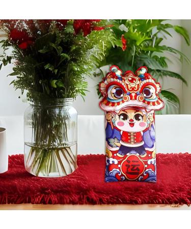 Harilla Hong Bao Red Packets Gift Packets Hongbao Lucky Money Chinese Lunar New Year Red Envelopes for Spring Festival Graduation Open Eyes 13x22cm - Buy Online on GoSupps.com