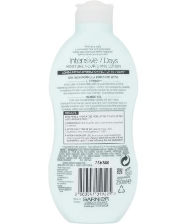 Garnier Intensive 7 Days Mango Oil and Probiotic Extract Body Lotion 250ml - Hydrating and Nourishing Moisturizer for Dry Skin - Buy Online on GoSupps.com