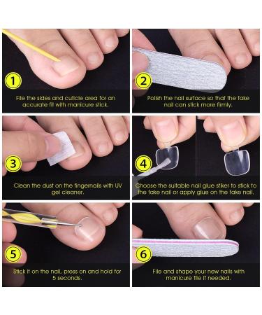Prasacco 100 Pcs Clear Toe Nails Fake Nails with Box - 10 Sizes Full Cover False Toenails, Acrylic Toe Nail Tips for Nail Salons & DIY Nail Art - Manicure Tools for Foot Decoration - Buy Online on GoSupps.com