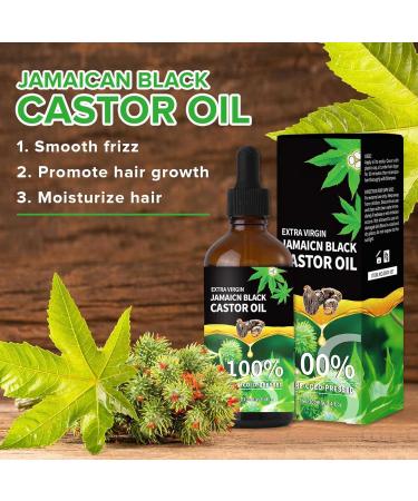 Hair Growth Oil - Castor Oil for Hair Growth - Skin Care Pure Castor Oil Natural Hair Oil Aromatherapy Black Caster Oils Scalp Strengthening Oil for Eyelashes Eyebrows Hair & Skin - Buy Online on GoSupps.com
