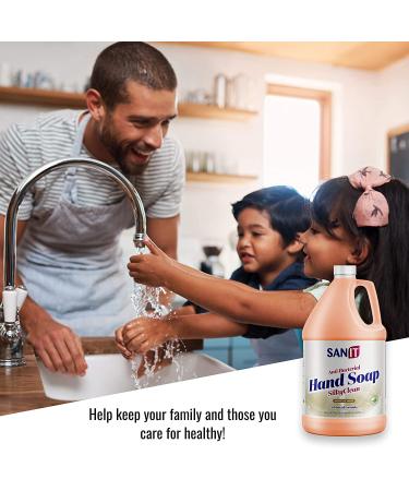 Sanit Silky Clean Antibacterial Hand Soap Refill - 1 Gallon with Coconut Oil & Aloe Vera - All Natural & Moisturizing - Made in USA - Buy Online on GoSupps.com
